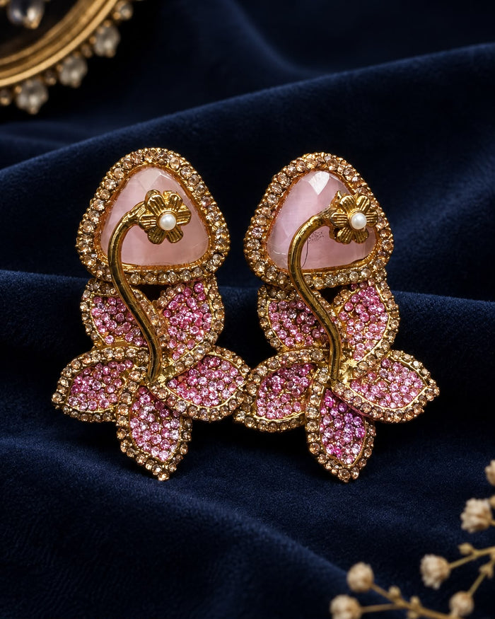 Turkish Gemstone Petal Earrings